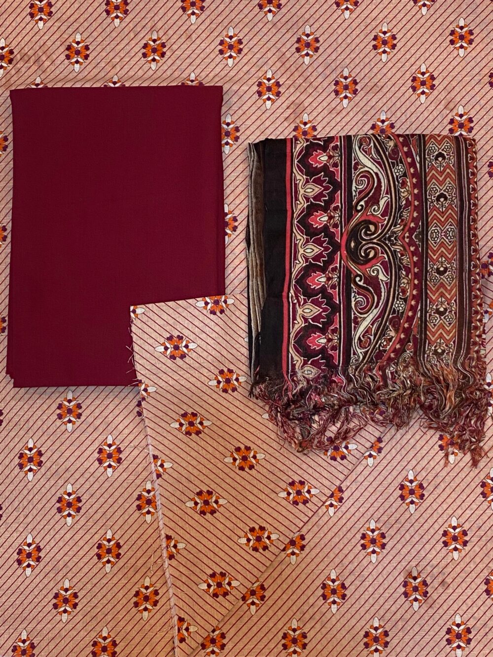 Printed khaddar 3pc