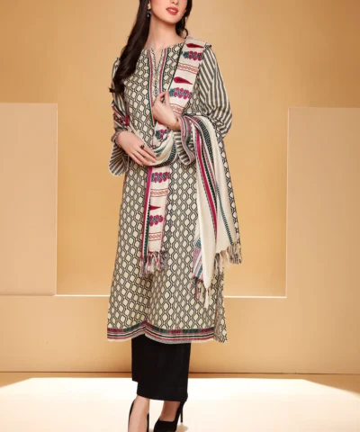 Nishat 3pc Printed Khaddar
